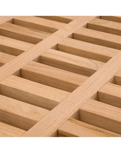 Стол журнальный квадратный из массива тика Joeco бежевый Laredoute