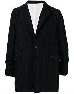 Bergfabel полосатый пиджак свободного кроя 50 черный Bergfabel