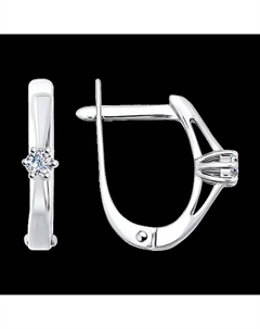 Серьги из белого золота с бриллиантами Sokolov