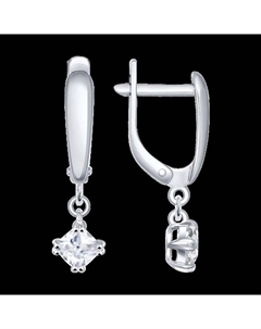Серьги из серебра с фианитами Sokolov