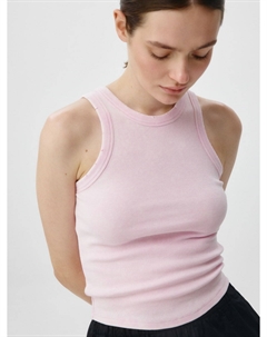 Топ в рубчик с кислотной стиркой Sela