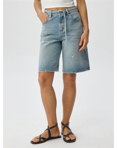 Джинсовые шорты wide leg Sela