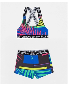 Купальник раздельный черный Button blue