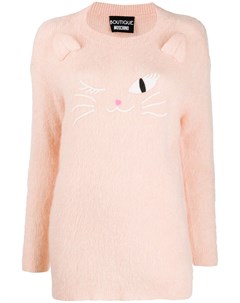 Boutique moschino свитер с вышивкой s розовый Boutique moschino
