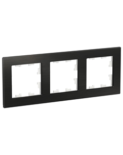 Рамка Schneider Electric ATLASDESIGN NATURE, 3-поста, металл оникс (ATN312303) Schneider electric