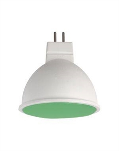 Лампа светодиодная LED color, 7 Вт, GU5.3, 220 В, MR16, зеленая, шар Ecola
