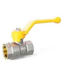 Кран шаровой латунный никелированный, 1/2, ВР/ВР рычаг, газ Ld pride