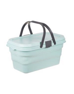 Корзина д/пикника ФЛЕКС 16л складная, пластик/силикон М-пластика