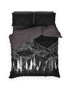 Комплект постельного белья Этель Полярная ночь, Евро, поплин Ип симано1