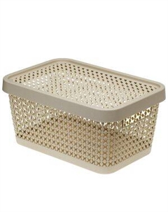 Коробка Idea Пирула с крышкой, латте, 4,5 л М-пластика