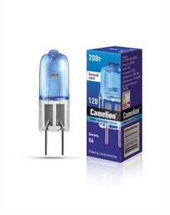 Лампа галогенная CAMELION G4 JC, 20Вт, без рефлектора, 12В, 2000 часов Litarc li1
