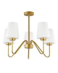 Люстра на штанге Olivia, Е27, 60 Вт, золотой, белый Lumion