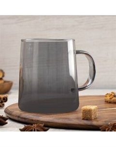 Кружка, 450 мл, серая, стекло Taller