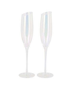 Набор бокалов для шампанского Bloom, 2 шт, 180 мл, стекло, перламутр Walmer