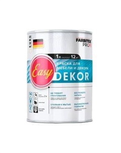 Краска для мебели и декора акриловая Profi EasyDekor, 1 л Farbitex