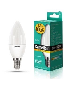 Лампа светодиодная Camelion Свеча LED12-C35/830/E14 Litarc lig