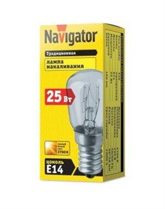 Лампа накаливания для бытовой техники, E14, 25 Вт, T26 Navigator