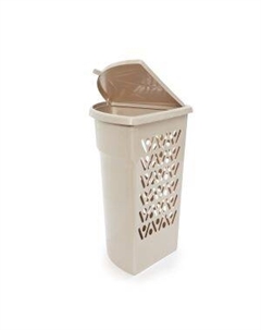 Корзина для белья угловая 45л, цвет молочный Полимербыт