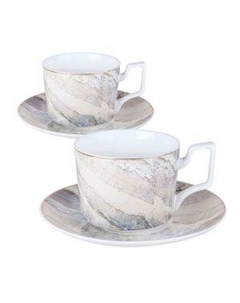 Набор чайный Marble, 4 предмета, 230 мл, фарфор Китай,чаоч