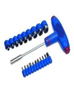 Отвертка Hobbi с Т-образной ручкой, 20 насадок Remocolor