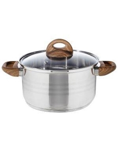 Кастрюля Mallony Foresta, 3.5 л, нерж. сталь, стекло с ручками под дерево soft-touch Shenzhen 6