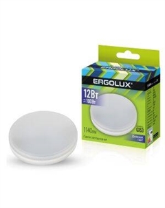 Лампа светодиодная ERGOLUX, GX53, 12 Вт, 6500К, 180-280 В Litarc li1