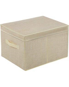 Корзина для белья с крышкой, 30х40х25 см, складной, текстиль Leonord