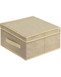 Корзина для белья с крышкой, 30х30х16 см, складной, текстиль Leonord