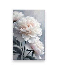 Картина на холсте PosterMarket Белые пионы, 70х110 см Тд постерм