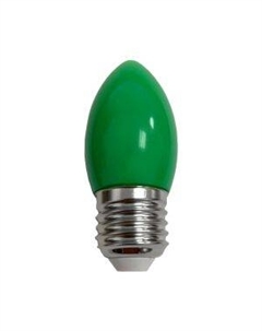 Лампа светодиодная LED color, 2 Вт, Е27, 220 В, зеленая, свеча Ecola