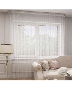 Гардина Legrand Ажур, 300х260 см, снежно-белый, п/э, на шторной ленте Ле-гранд