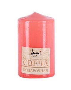 Свеча-столбик, 7х12см, лососевый Антей кэнд