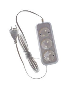 Удлинитель сетевой, 3 гнезда, 5 м, без заземления Россоловск