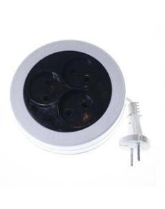 Удлинитель сетевой, 3 гнезда, 5м рулетка, без заземления Россоловск