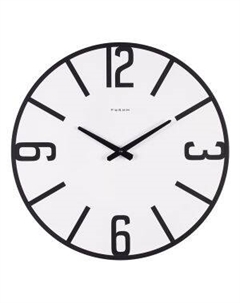 Часы настенные Рубин, 50 см, арабские цифры, металл, белый/черный Кургинян м