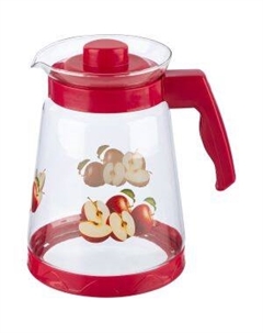 Кувшин Pentola-2500 с пластиковой ручкой, 2.5 л, жаропрочное стекло Anhui lig1