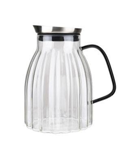 Чайник-кувшин TR-98194 Vanessa, 1.5 л, стекло, оптика с черной ручкой Taller
