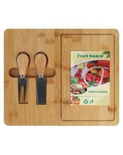 Набор для сервировки сыра Д, 29.5х24.5 см, бамбук/нерж. сталь Royaumann2