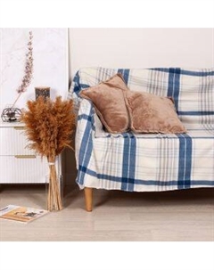 Плед Casa Conforte London клетка, 130x170 см, флис, серый Тайпит тд