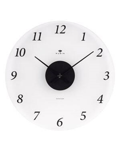 Часы настенные Рубин, 39 см, арабские цифры, стекло матовое, белый/черный Кургинян м