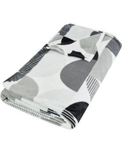 Плед Ardenza Arli, 200х220 см, микрофибра, фланель, полиэстер, черно-белый Тайпит тд