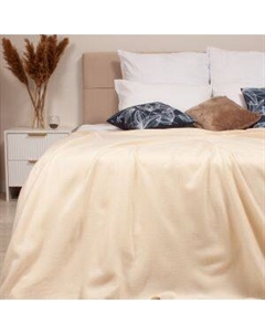 Плед Casa Conforte London Basic, 150х200 см, флис, бежевый Тайпит тд