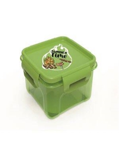Контейнер квадратный Summer time, 600 мл, пластик Полимербыт
