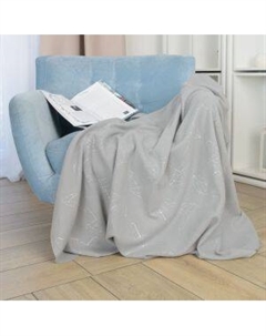 Плед Belezza Зонтики, 120х150 см, флис, серый Тайпит тд