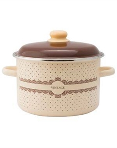 Кастрюля Appetite Vintage, 5.5 л, эмаль Стальэмал1