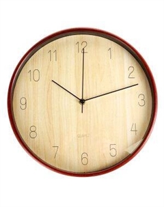 Часы настенные, 31.7х4.5 см, дерево/пластик Zhejiang p