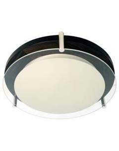 Светильник настенно-потолочный круглый Полесье, 30 см, Е27, 40 Вт, венге Элетех