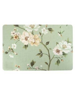 Салфетка сервировочная Nouvelle Home Floristry, 43х28 см, белые цветы на зеленом, полипропилен Royaumann