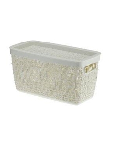 Коробка Idea Бязь с крышкой, 28 х 14 х14 cм, 4 л М-пластика