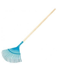 Грабли веерные стальные Palisad Luxe, 430х1550 мм, 22 плоских зуба, лакированный черенок